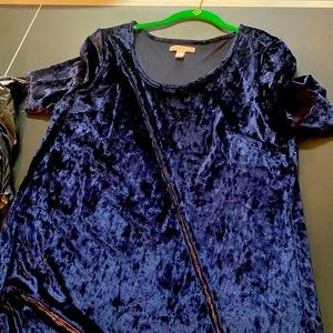 Velvet dark blue dress